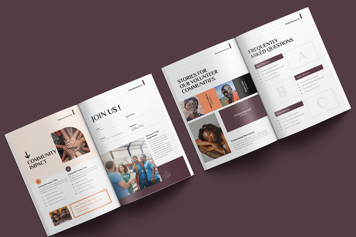 Nonprofit Charity Brochure Template, a Brochure Template by NorthPeak (Photo 6 of 9)