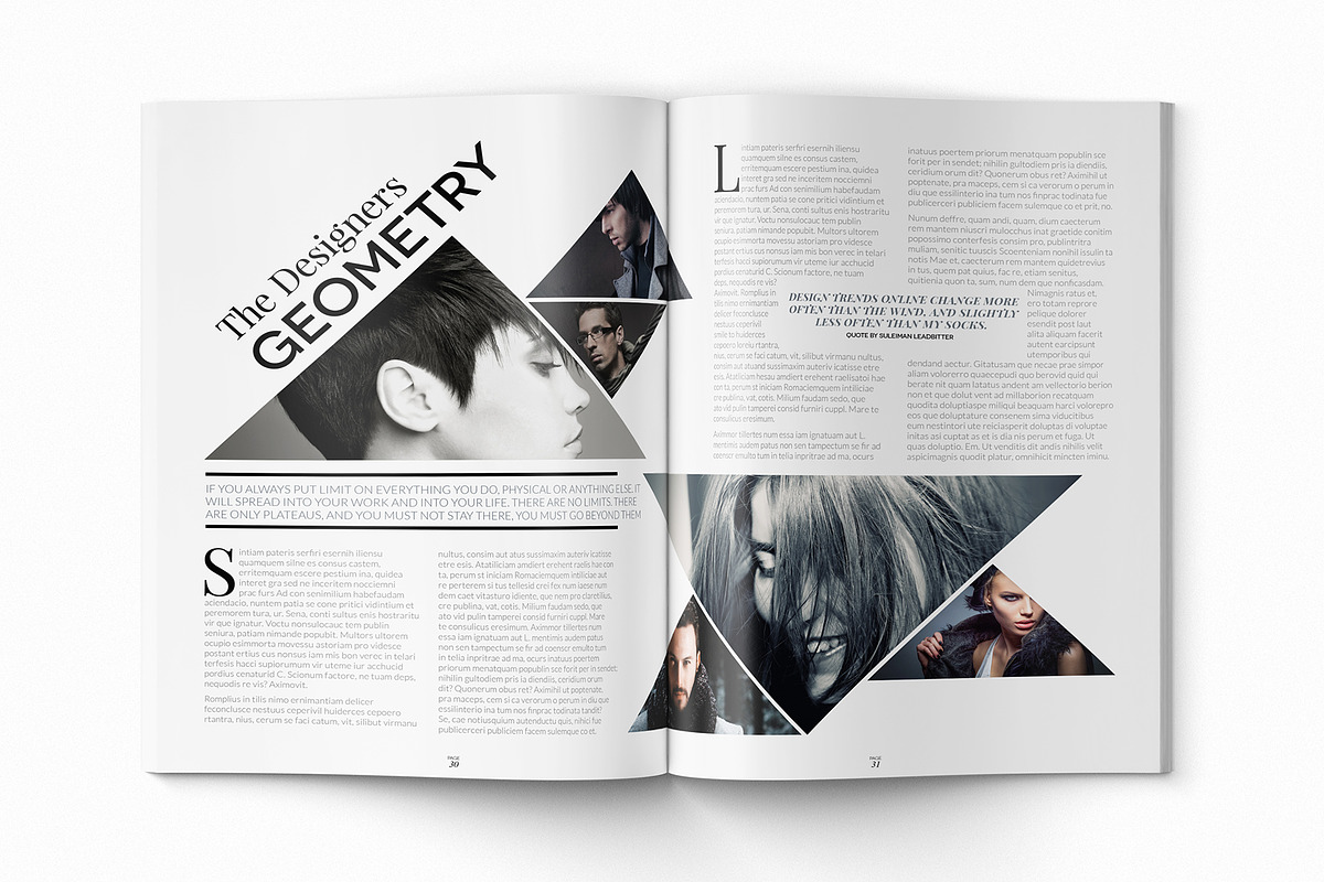 Magazine Template InDesign 10, a Magazine Template by Love Graphic Design (Photo 4 of 28)