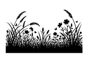 Floral Grass Border Silhouette Bundl, an Illustration by Amazin_art (Thumbnail 40 of 51)
