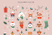 Christmas Dogs vector collection, a Decorative Illustration by 12pm-am (Thumbnail 2 of 10)