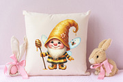 Honey bee gnome sublimation clipart, an Illustration by RobertsArt (Thumbnail 7 of 7)