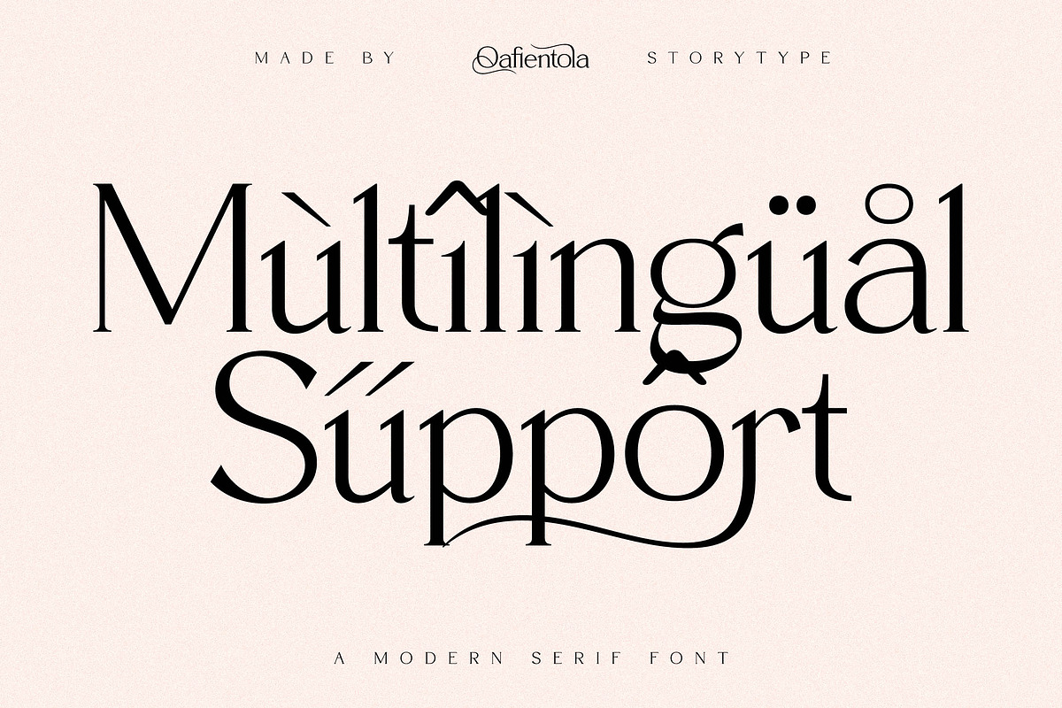 Qafientola A Modern Stylish Serif, a Serif Font by Storytype Studio (Photo 12 of 15)