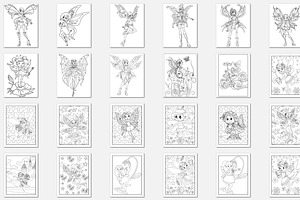 140 Vector Fairy Coloring Pages