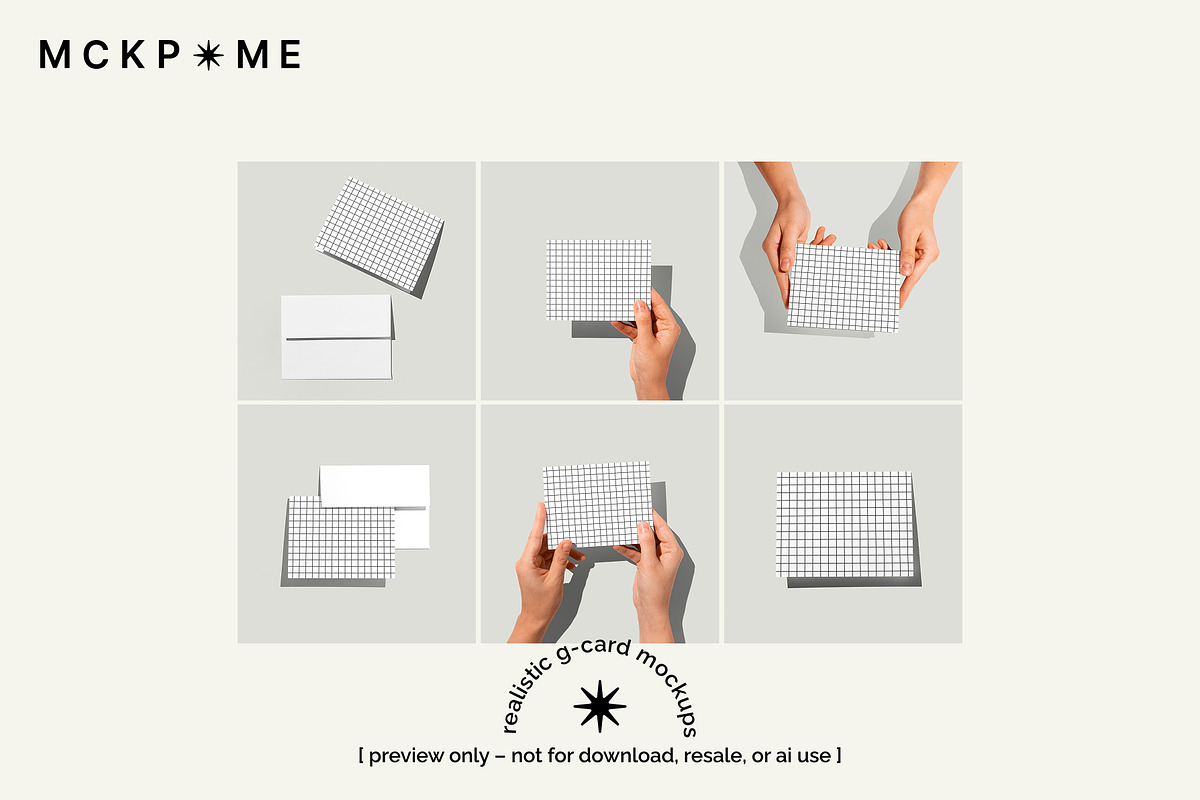 DIN A/5x7 landscape card mockup set, a Merchandise Mockup by MCKP*ME (Photo 2 of 7)