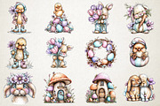Whimsical Happy Easter PNG Clipart, an Illustration by RobertsArt (Thumbnail 2 of 5)