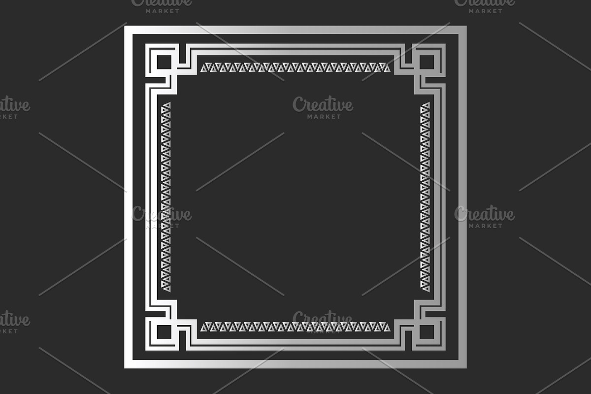 Silver Art Deco Frames Collection, a Decorative Illustration by PsychocheArt (Photo 11 of 13)