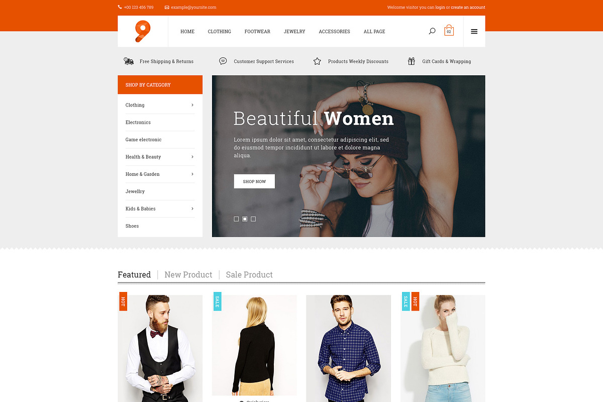 9 Fashion - WooCommerce Theme, a WordPress Template by TemPlaza (Photo 3 of 3)