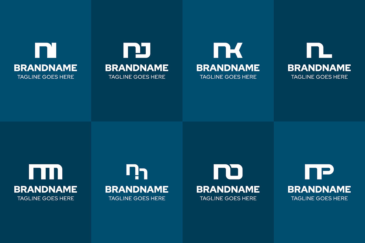 Letters NI NJ NK NL NM NN NO NP Logo, a Branding & Logo Template by Pray Art Design Studio (Photo 2 of 2)