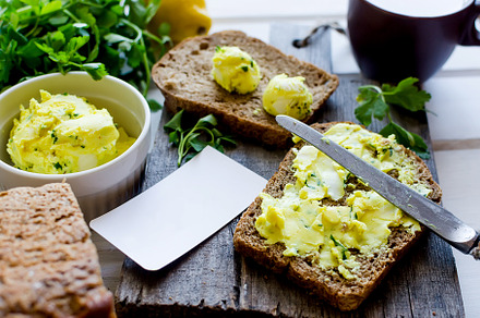 Sandwiches with homemade spiced herb containing butter, sandwich, and food, a Food & Drink Photo by vimart
