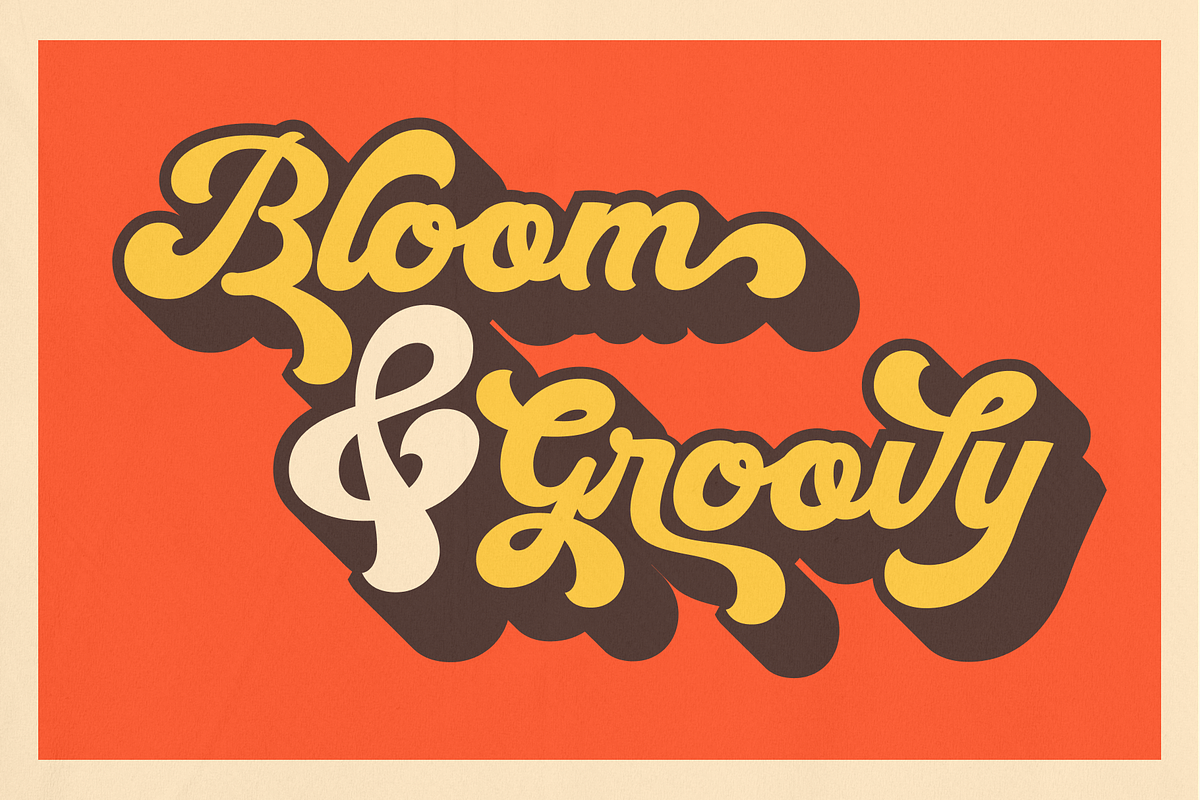 Mucky Script - Retro Groovy Font, a Script Font by Holyline Design (Photo 13 of 14)