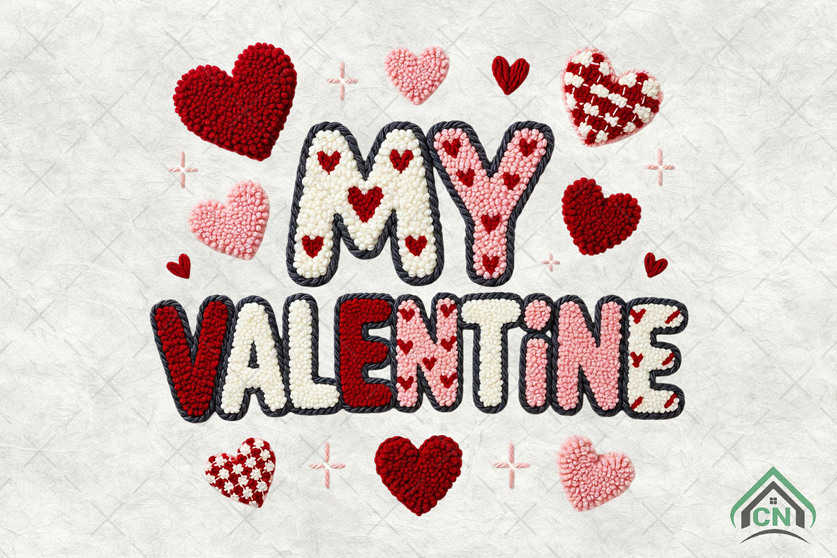 My Valentine Faux Crochet PNG, an Illustration by Craft Nest (Photo 1 of 4)