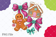 Gingerbread Coquette Christmas PNG, an Illustration by designcity5 (Thumbnail 1 of 8)