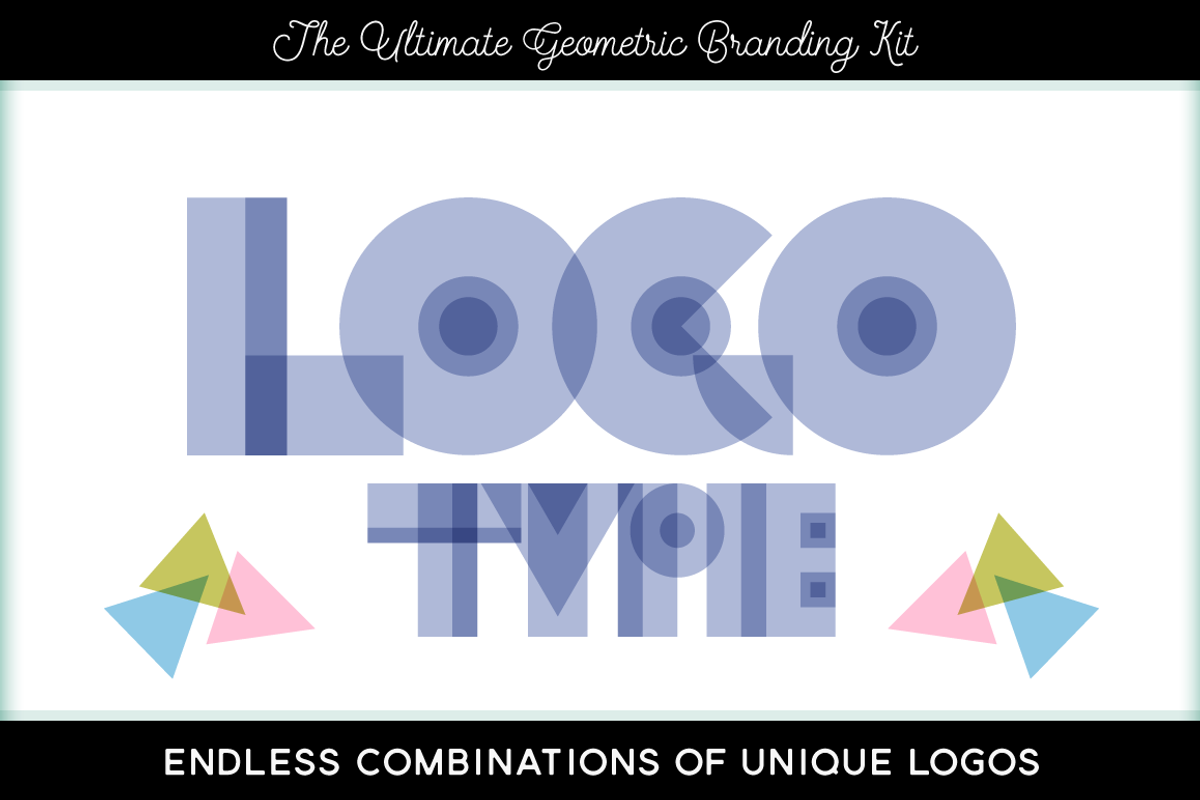 Logo Font Geometric Branding Kit, an Object Graphic by Marmalade Moon (Photo 1 of 6)