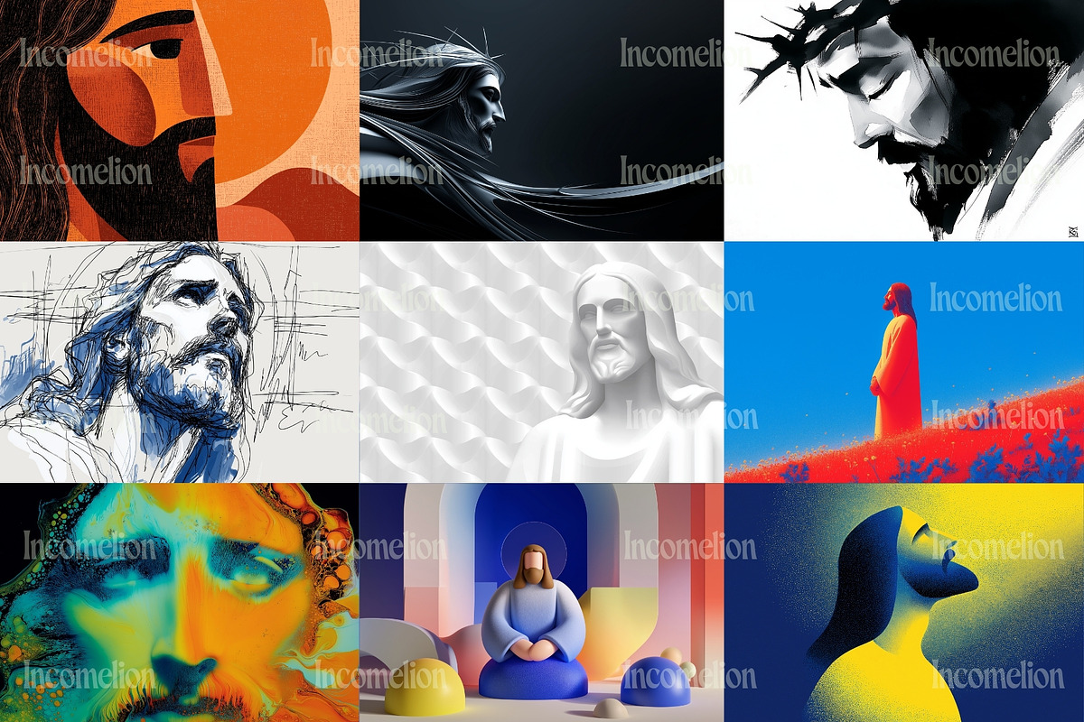 200 Jesus Christ Illustrations, a Person Illustration by Incomelion (Photo 12 of 20)