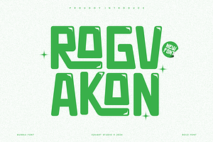 Rogvakon - Bubble Font, a Sans Serif Font by Iqsiart Studio