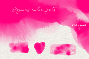 Hot Pink Watercolor Textures