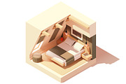 Vector isometric rooms, a Decorative Illustration by tele52 (Thumbnail 7 of 23)