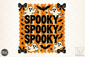 Spooky Halloween,Cute Ghost Png, an Illustration by Libby Wishes