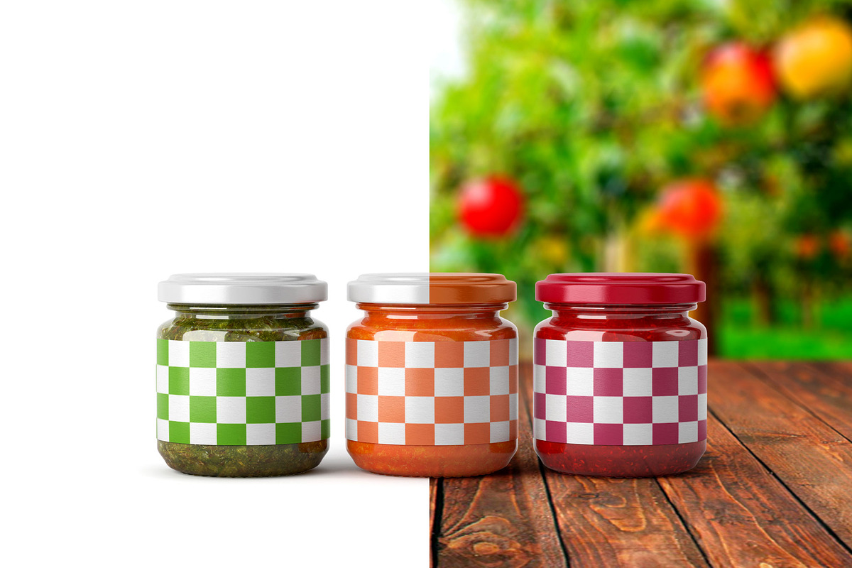 Jam Jar Mockup Set | Label Design, a Cups & Container Mockup by Deeplab (Photo 4 of 14)