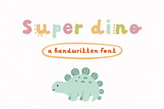 Super dino | Handwritten font, a Handwritten Font by JuliaVolkova (Thumbnail 1 of 7)