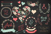 Vector Mint & Coral Vintage Flowers, an Illustration by Amanda Ilkov (Thumbnail 2 of 4)