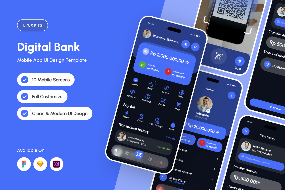 EasyFin - Finance Wallet App Design