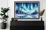 Watercolor Nature Landscape Bundle, a Wallpaper Graphic by Forhadx5 (Thumbnail 2 of 12)