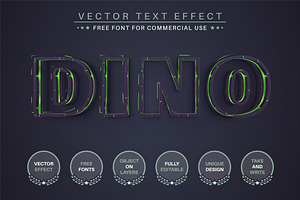 Dino - Editable Text Effect