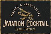 Aviation Cocktail Font + BONUS, a Blackletter Font by VozzyStock (Thumbnail 1 of 10)