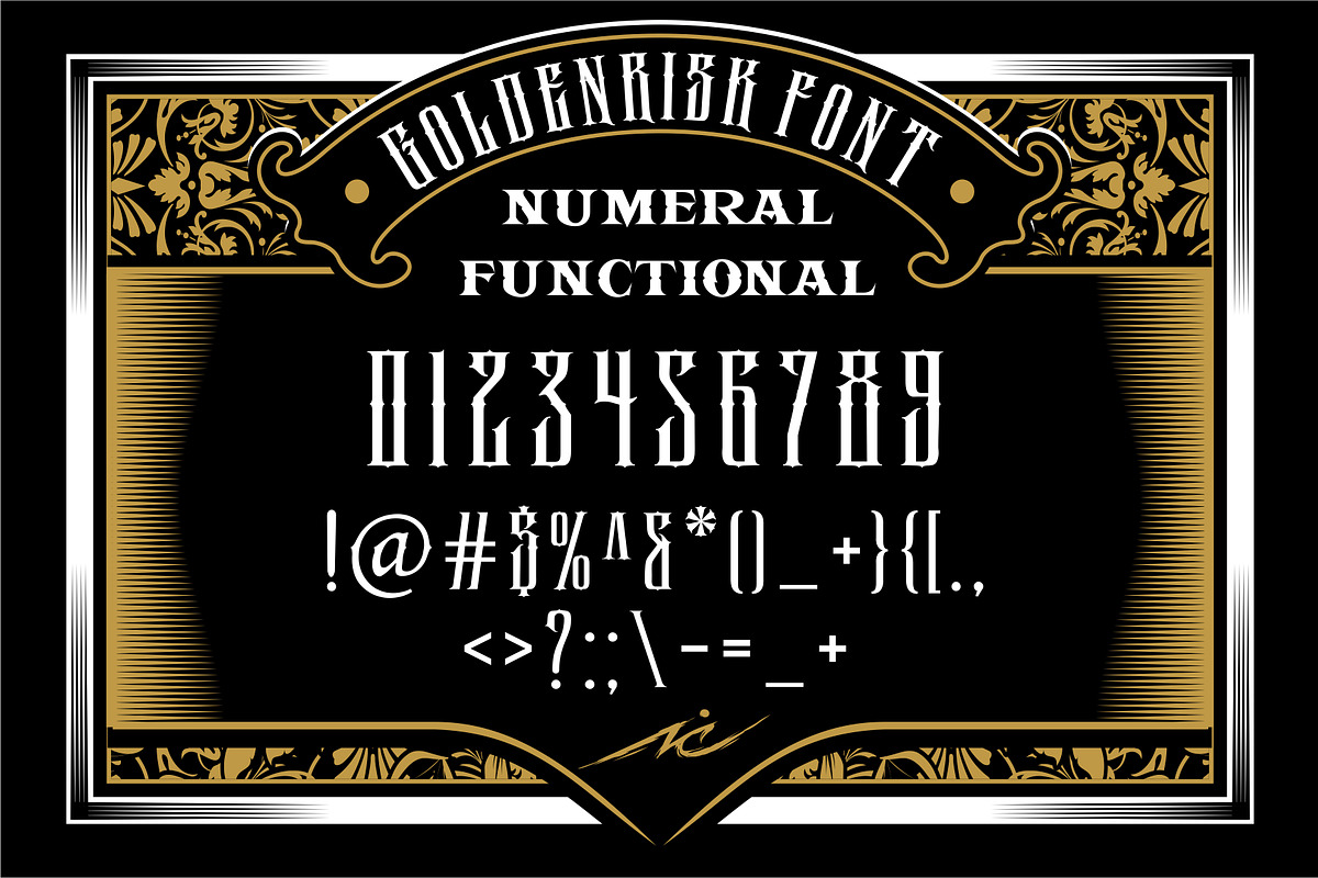 GOLDENRISK FONT preview 4