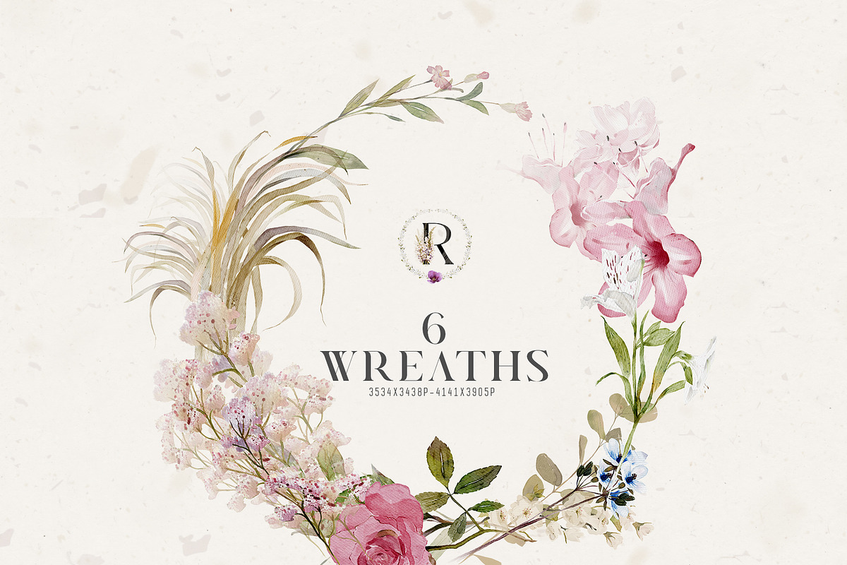 Watercolor Flowers & Leaves, a Decorative Illustration by Damian Roh (Photo 9 of 20)