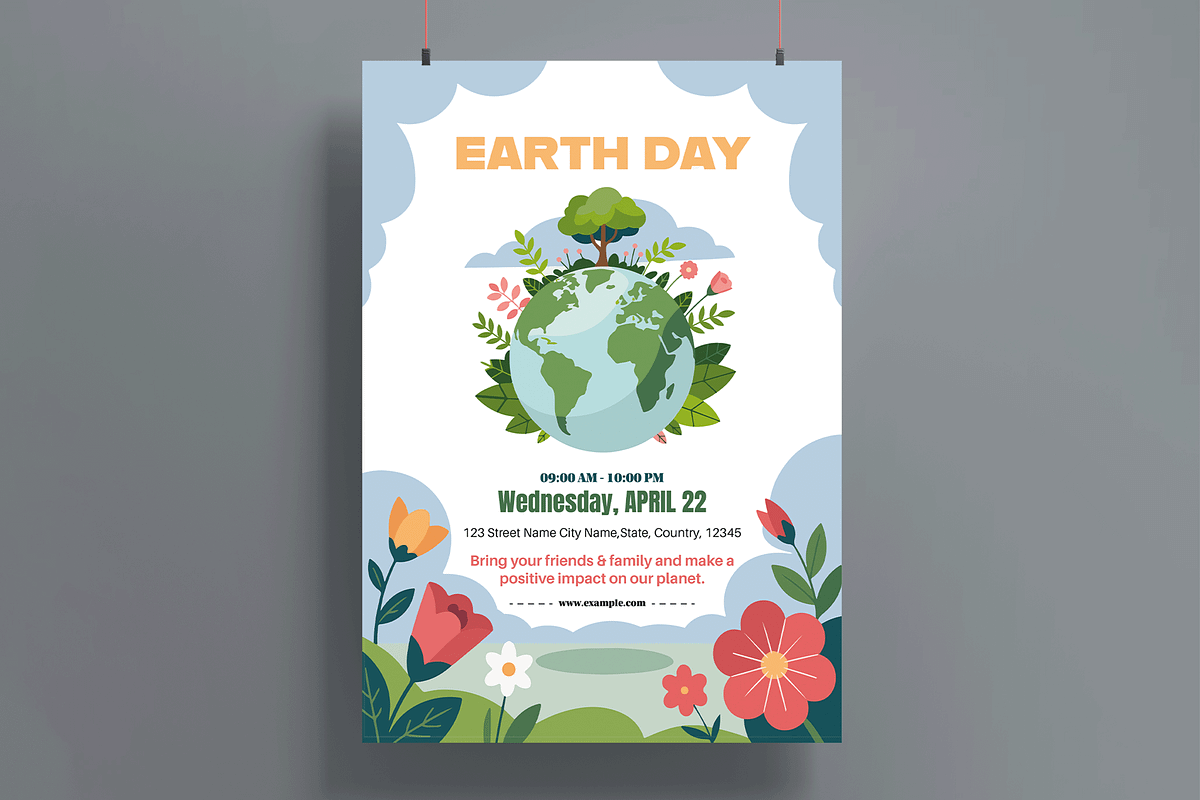 World Earth Day Flyer Template, a Flyer Template by MightyDesign (Photo 1 of 8)