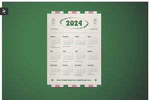 2024 Calendar Classic Retro Theme