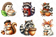 Fall Coffee Animals Clipart, an Illustration by DreamPrint404 (Thumbnail 3 of 5)