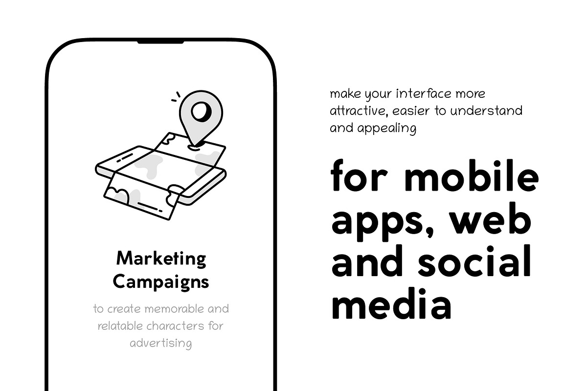 Smartphone Doodle Icons, an Outline Icon by Vectors Market (Photo 6 of 10)