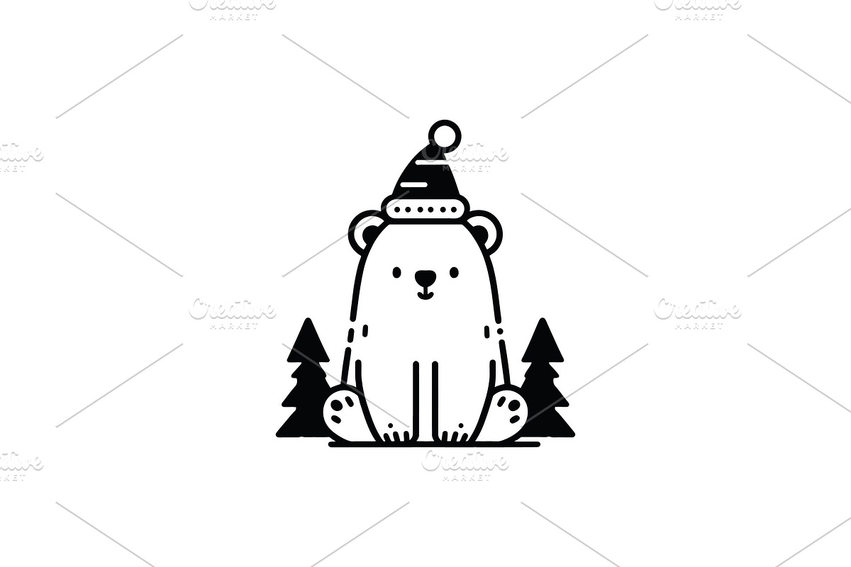 Bear Christmas Holiday Design, a Branding & Logo Template by Vectorium Studio (Photo 1 of 2)