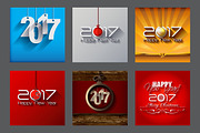 2017 Happy New Year Greeting Cars, a Background Graphic by GalaStudio (Thumbnail 10 of 10)