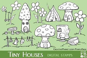 TINY HOUSES - Digital Stamps