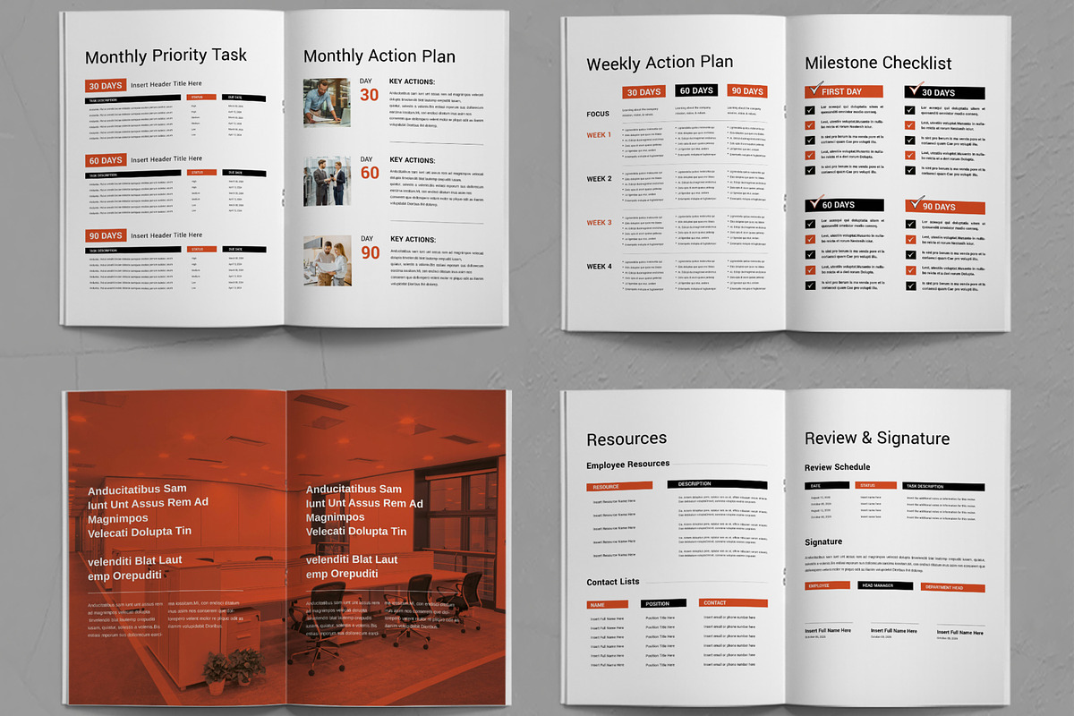 Employee 90 Day Plan Layout, a Brochure Template by ContestDesign (Photo 3 of 3)