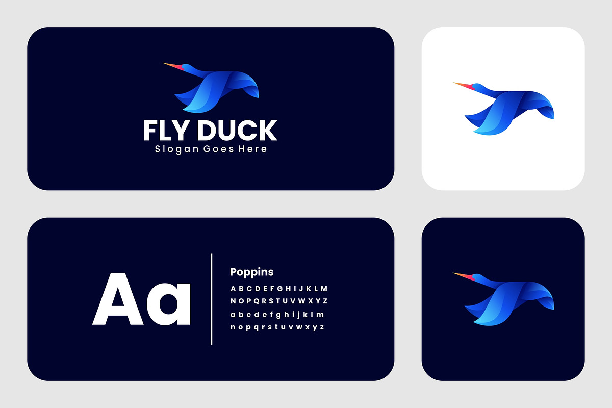 Gradient Modern Flying Duck Logo, a Branding & Logo Template by Artnivora.Std (Photo 2 of 2)