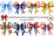 Christmas Bow Coquette clipart, an Illustration by Craft Nest (Thumbnail 1 of 6)