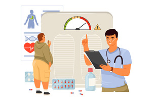 A healthcare professional is engaged, a Healthcare Illustration by SiberianArt