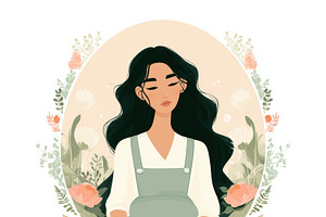 Mother's Day Illustration, a Person Illustration by Virgo Studio