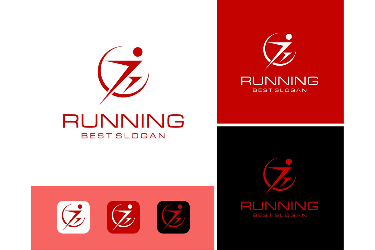 Abstract Running Speed Logo, a Branding & Logo Template by ika trisiana
