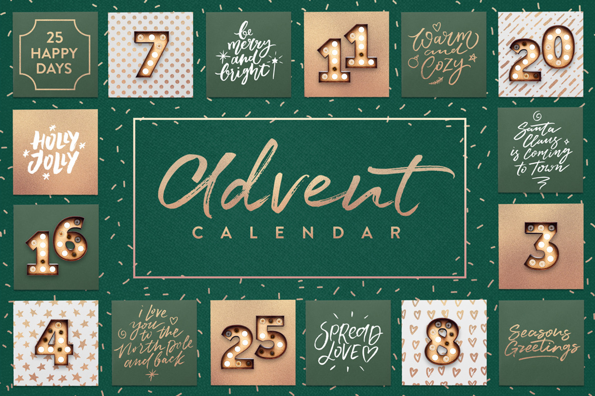 25 Christmas Insta Quotes + Extras, a Social Media Template by Ayya Studio (Photo 1 of 7)