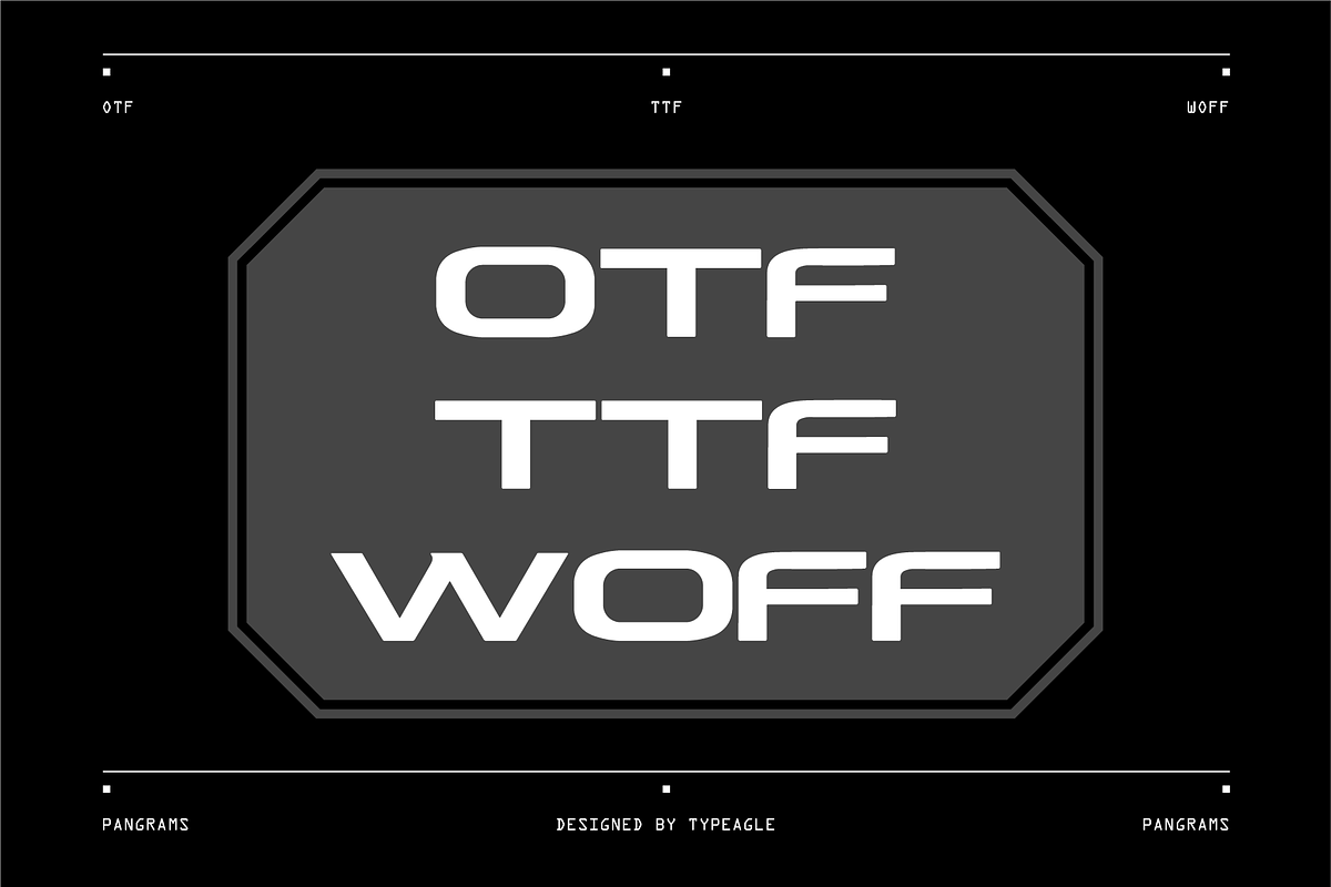 Ortaen - Futuristic Display Font, a Sans Serif Font by Typeagle (Photo 9 of 10)