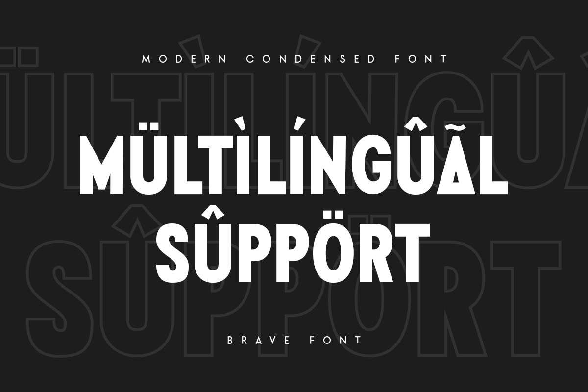 Brave - Modern Condensed Font, a Sans Serif Font by Hamz Studio (Photo 12 of 16)