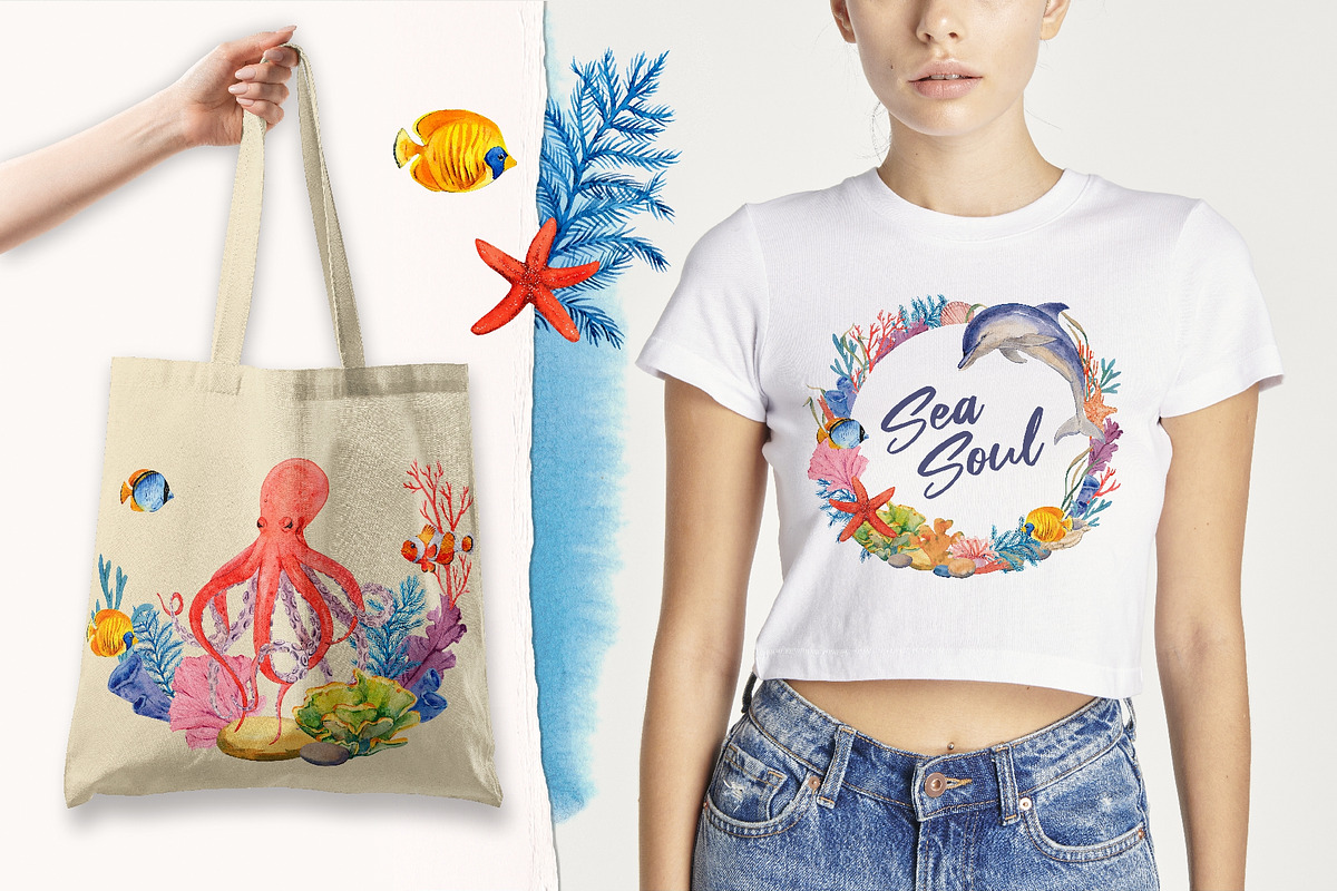 Coral Reef. Watercolor Set, an Illustration by Tata Pilip (Photo 6 of 16)