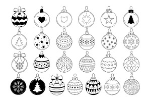 Christmas Balls Procreate Stamps