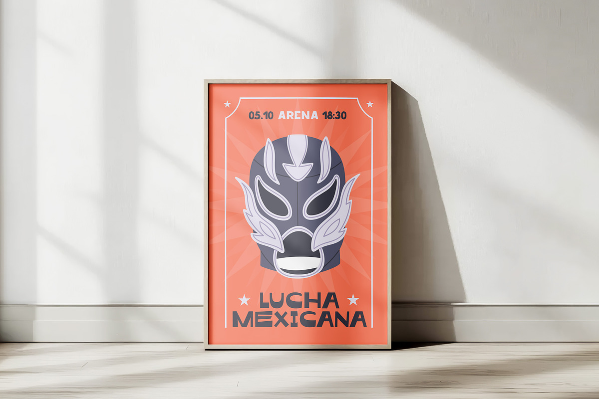 Lucha Libre, Mexican fight posters, a Sport Illustration by Good Studio (Photo 4 of 5)